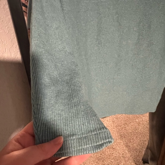 The Reset R Label Aqua Rib Sweater - Picture 4 of 4